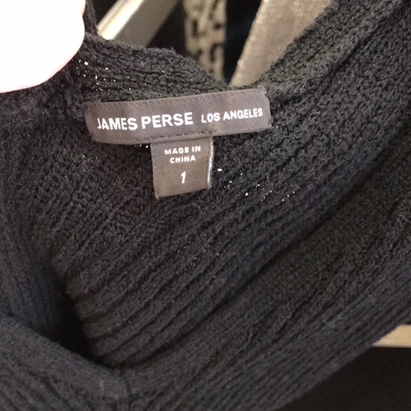 James Perse Los Angeles black ribbed dress - Picture 3 of 4